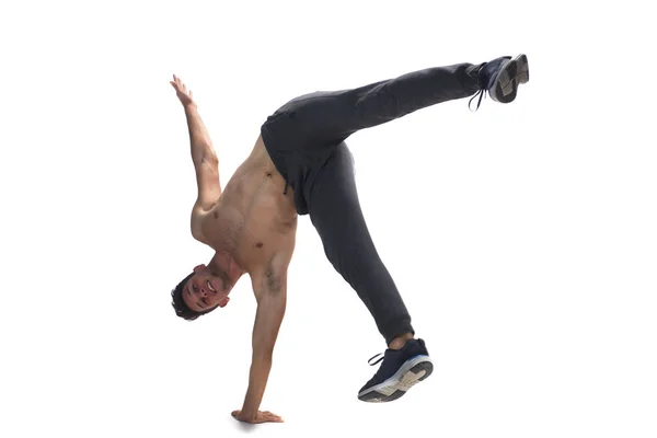 Coole Junge Breakdancer Isoliert Auf Weißem Hintergrund — Stockfoto