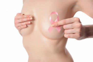 Sağlık ve tıp kavramı. Kadın el Kanseri Bilinçlendirme şerit tutarak