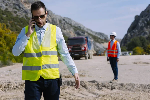 Ingenieros Obra Concepto Construcción — Foto de Stock