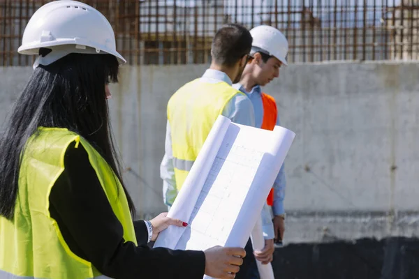 Civil Engineers Construction Site Construction Concept — Stock Photo, Image