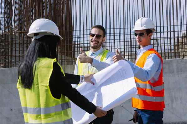 Civil Engineers Construction Site Construction Concept — Stock Photo, Image