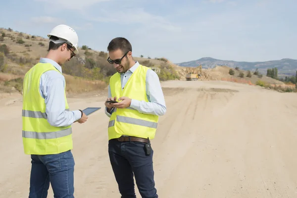 Ingegneri Cantiere Concetto Costruzione — Foto Stock