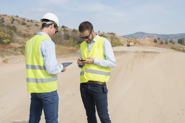 Ingegneri Cantiere Concetto Costruzione — Foto Stock