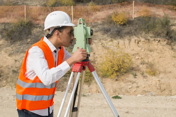 Ingenieur Auf Der Baustelle Baukonzept — Stockfoto