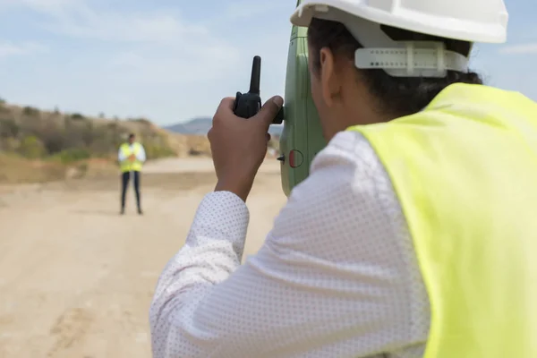 Ingegneri Cantiere Concetto Costruzione — Foto Stock