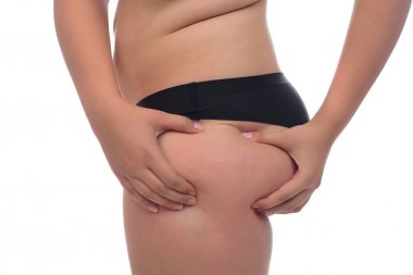 Büyük boy erkek deri testi için onu popo üzerinde pinching