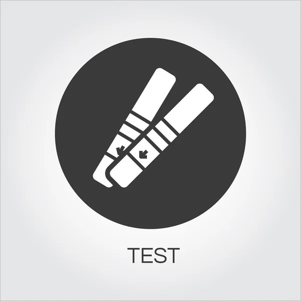 Wiederaufnahmetest. einfaches schwarzes flaches Symbol — Stockvektor