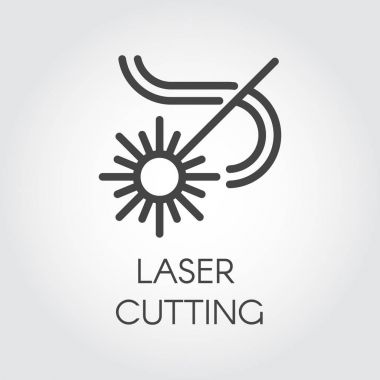 Lazer kesme anahat tasarımında çizim simgesini tıklatın. Soyut flash ve çizgiler. Grafik web resim. Teknoloji kavramı kontur işareti. Vektör çizim lazer serisi