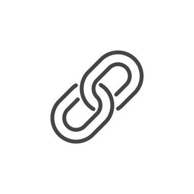 Doğrusal zincir simgesi. Bağlantı bağlantısı ana hat işareti. Hiperlink ağ analojisi. Blockchain serisinin sembolü. Vektör çizimi izole edildi