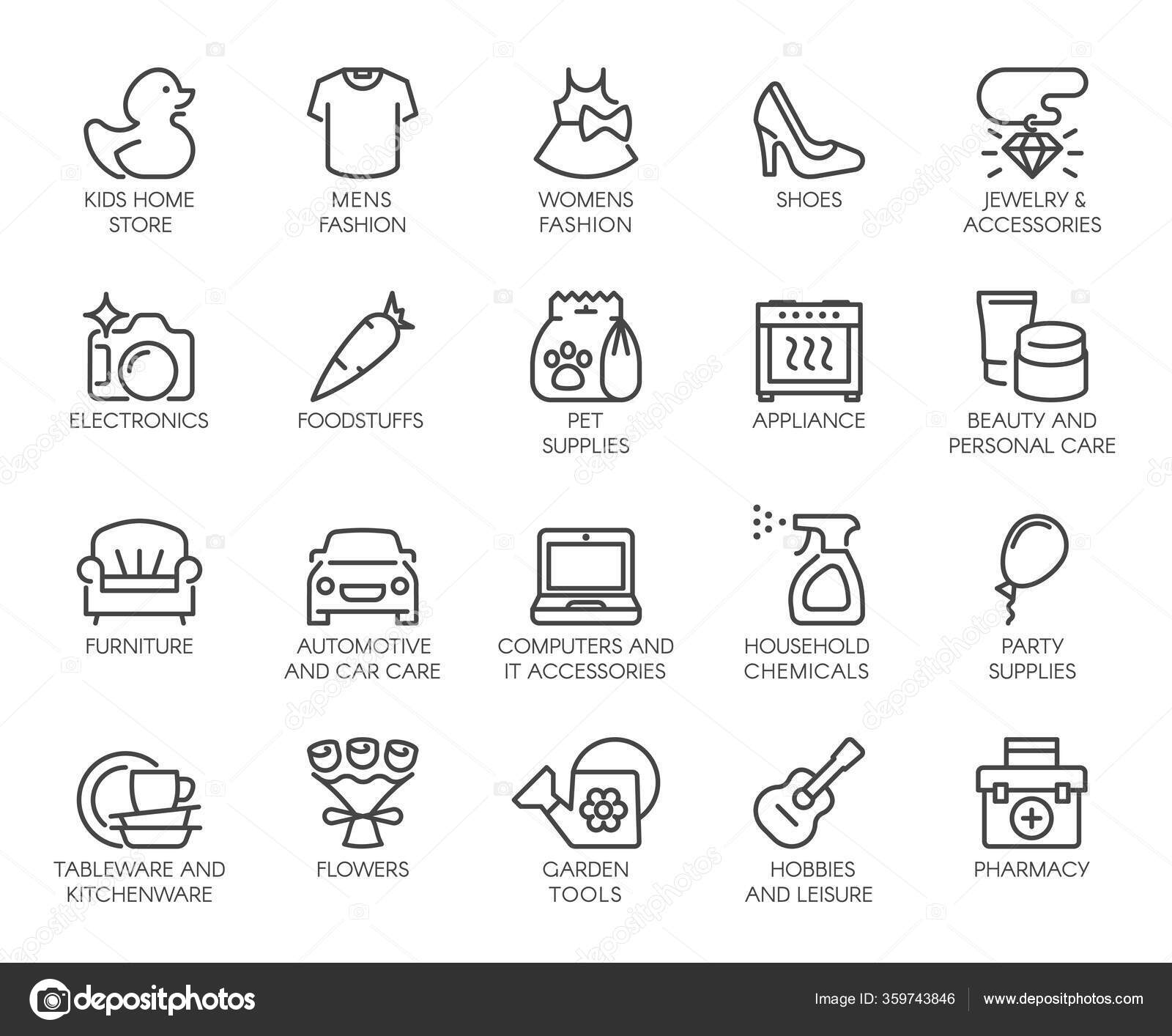 Category Icons Stockvektoren Lizenzfreie Illustrationen Depositphotos
