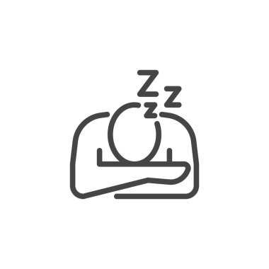 Icon Symptoms Infection, Fatigue Burnout Sleeping Work clipart