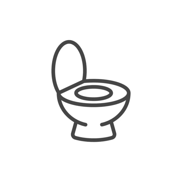 Toiletpot icoon. Symbool van diarree, indigestie, vergiftiging. Symptoomvirus infectie. Vector pictogram schets stijl. — Stockvector