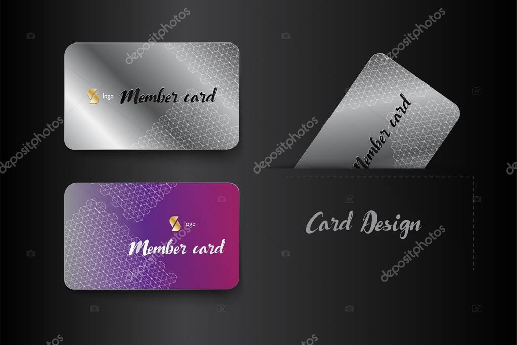 Member VIP and business card template design. Vector illustrator
