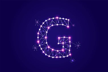 Yazı tipi - tipografi tasarımı. Vektör çizim.