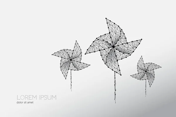 Abstract vectorillustratie van windmolen. — Stockvector