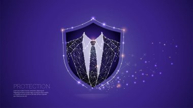 Parçacıklar çizgi ve nokta insan-iş koruma.