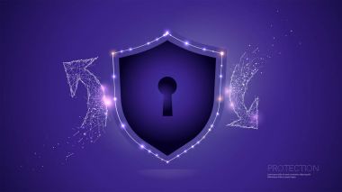 Parçacıklar çizgi ve nokta anahtar deliği. 