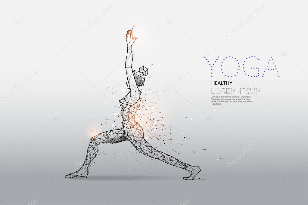 The particles, geometric art, line and dot of Yog
