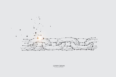 Parçacıklar, geometrik sanat, Zincirin çizgi ve noktası