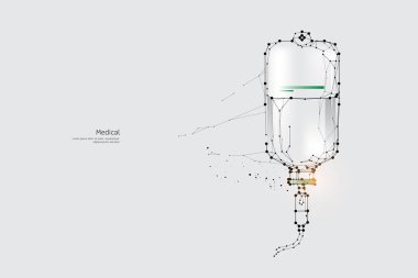 The particles, geometric art, line and dot of Medical