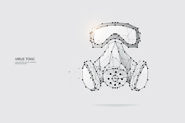 기하학적 Mask Abstract 일러스트 바이러스의 그래픽 디자인 스트로크 — 스톡 벡터