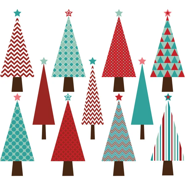 Christmas Tree Collection — Stock Vector