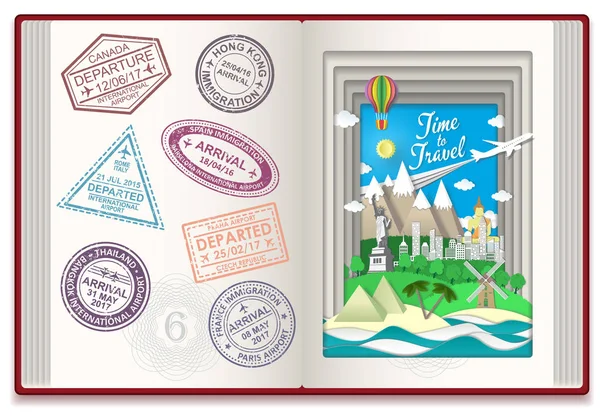 Zaman kavramı vektör çizim seyahat için