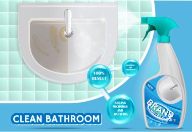 Temiz banyo kavramı vektör 3d çizim