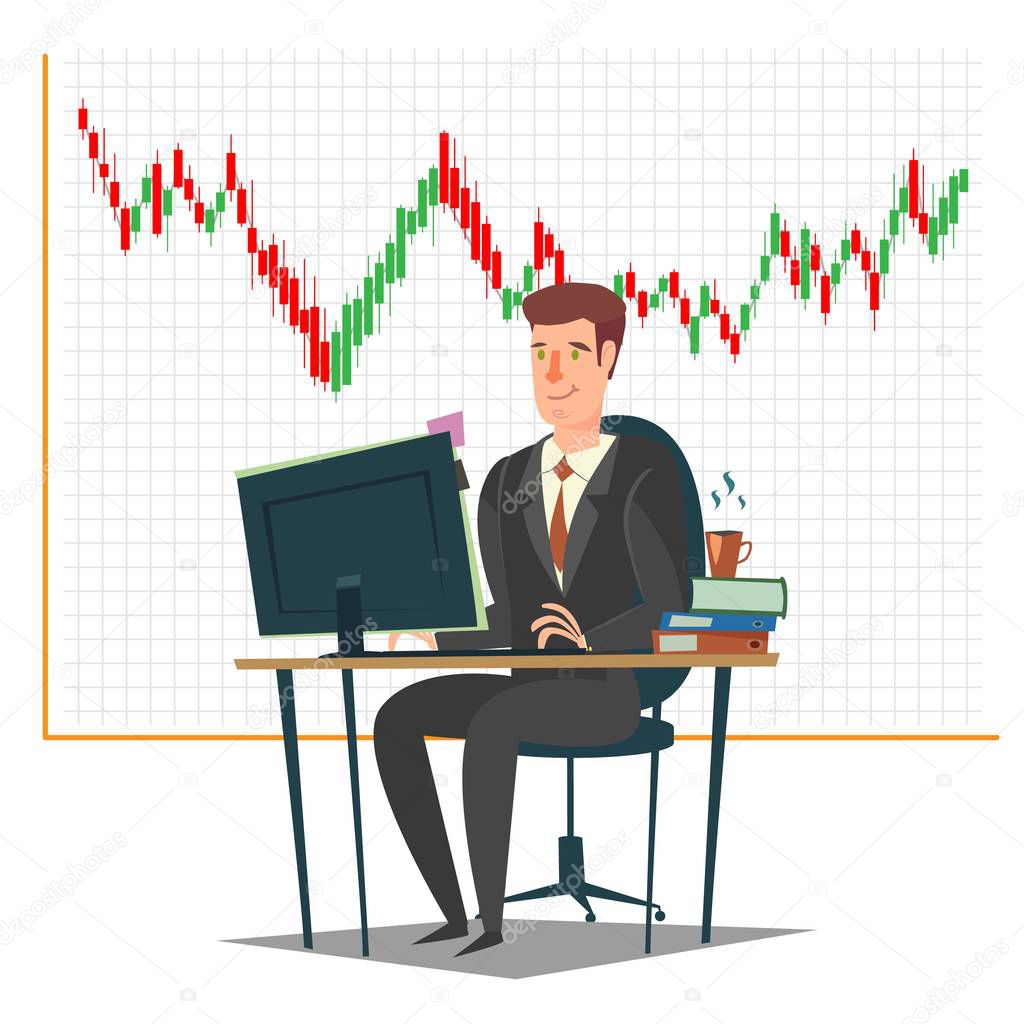 Stock market, investment and trading concept vector illustration