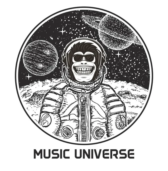Templat desain modern vektor alam semesta musik Stok Vektor Bebas Royalti