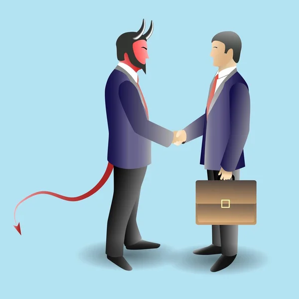 Illustration vectorielle du concept Devil deal — Image vectorielle