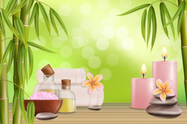 Spa Tedavi Salonu reklam vektör şablonu