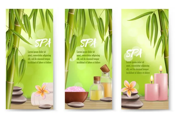 Spa salon services vector banner template set — Stock vektor