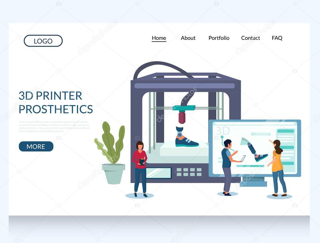 3D Printing Website Template from st3.depositphotos.com