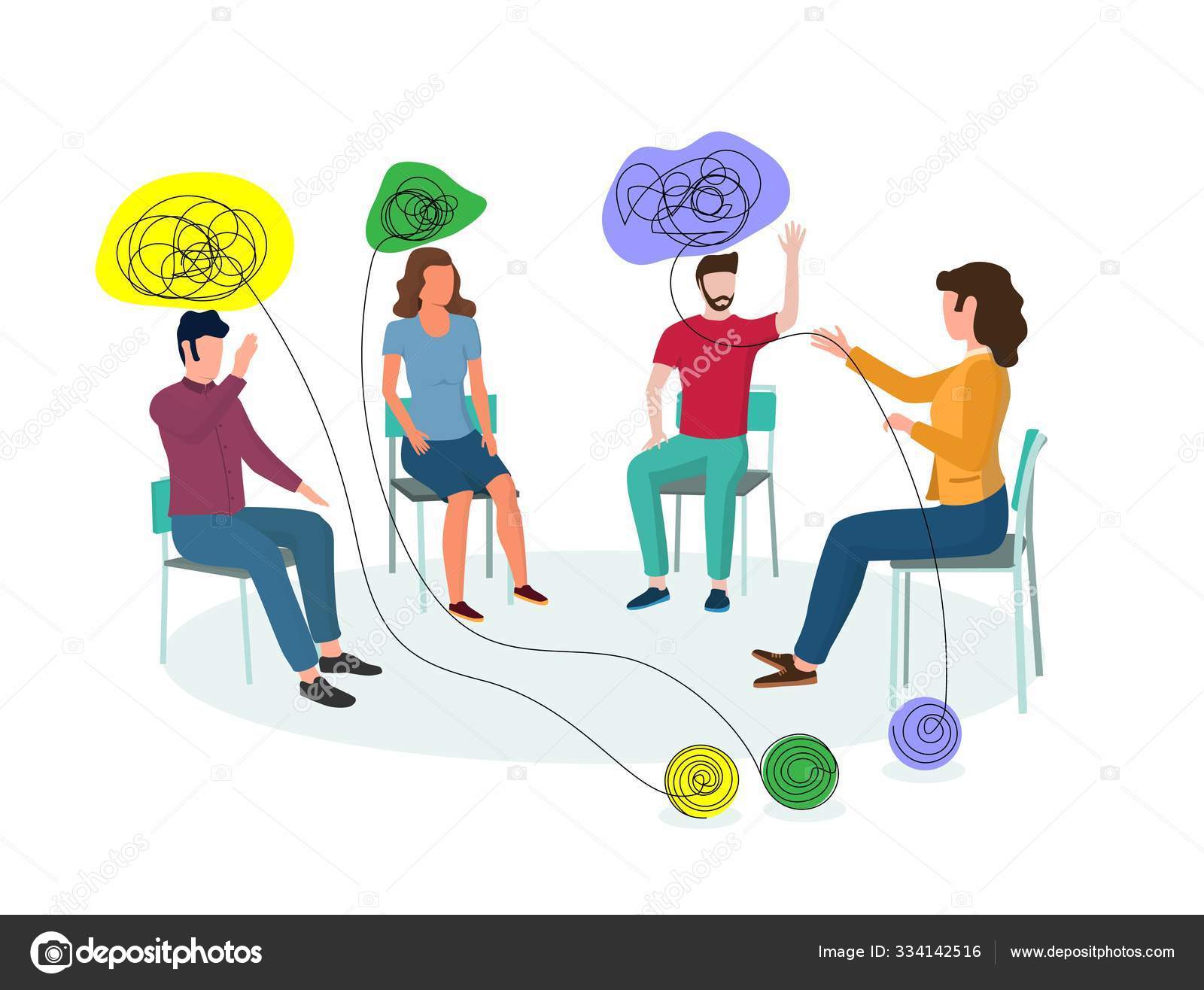 Group psychotherapy vector concept for web banner, website page Stock Vector by ©SiberianArt