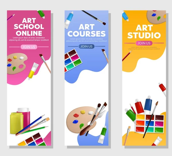 Kids art craft, education, creativity class concept. — 스톡 벡터