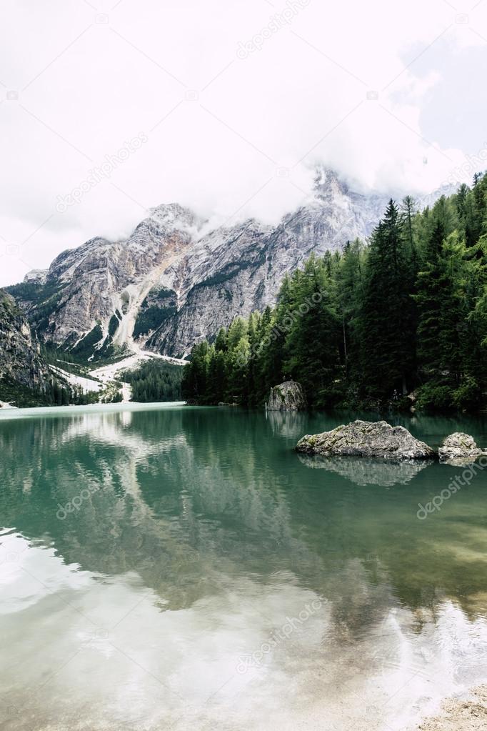 Dolomite Alps Mountain Lake