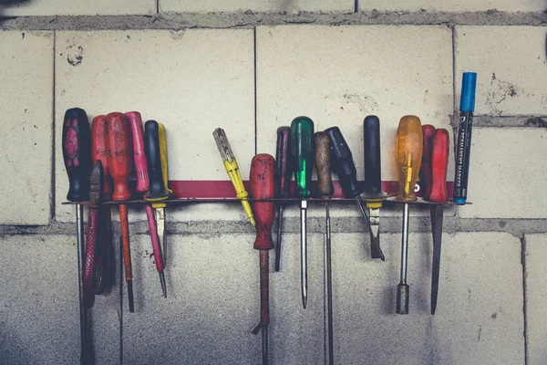 Caja de herramientas de trabajo en casa — Foto de Stock