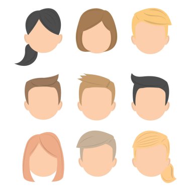 İş avatar karakter, çalışma insanlar simge seti, vektör