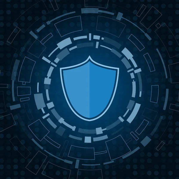 Cyber-Technologie-Sicherheit, Netzwerkschutz Hintergrunddesign, — Stockvektor