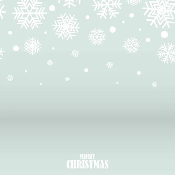 Abstrakte silberne und weiße Schneeflocken Weihnachten Hintergrund — Stockvektor