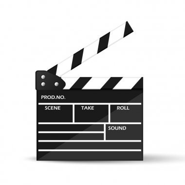 Gerçekçi sinema Klaket, vektör çizim