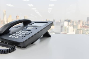 İş iletişimi için siyah IP telefon