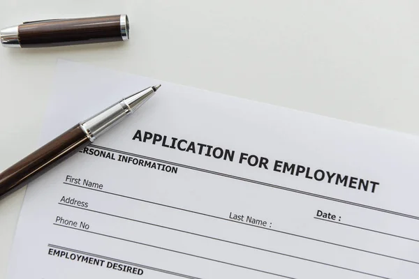 Application form to applying for a job