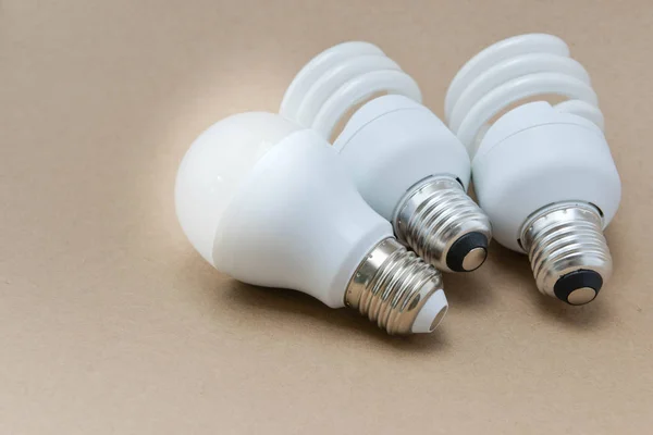 LED bulb and Compact Fluorescent bulb - The  alternative technology — Stock Photo, Image