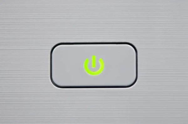 On – Off κουμπί - με πράσινο φωτισμό — Φωτογραφία Αρχείου
