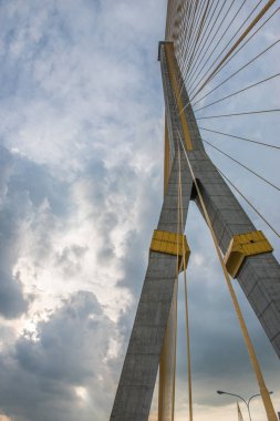 Gökyüzü ile kablo Köprüsü