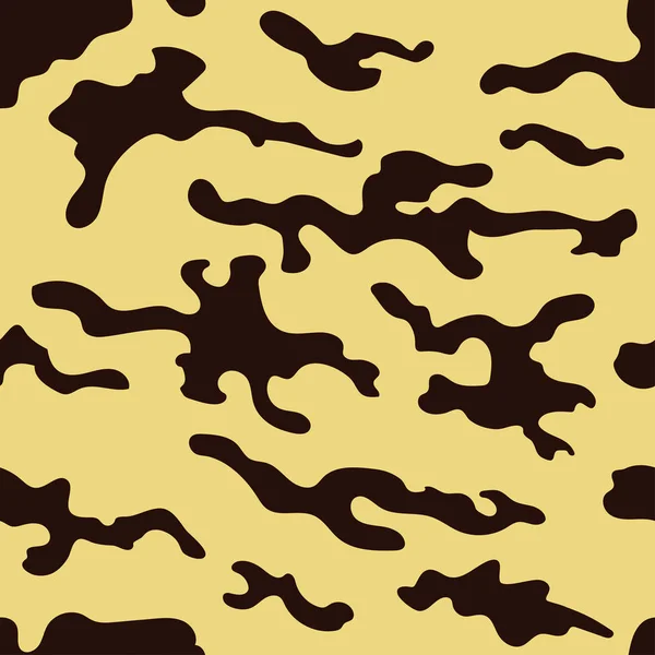 Sömlös kamouflagemönster. Öknen stil — Stock vektor