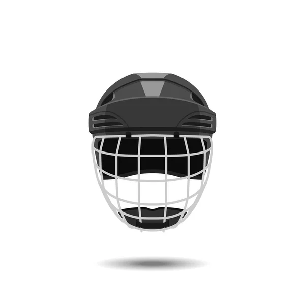 Hokejová helma na bílém pozadí. Sportovní maska brankář v realistický styl — Stockový vektor