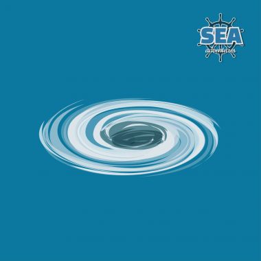 Whirlpool in water in isometric style. Pirate game. 3d image of sea phenomenon clipart